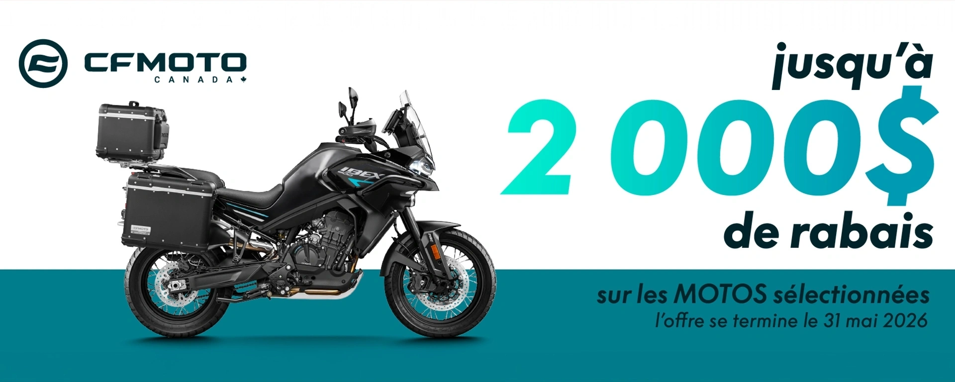 CFMOTO - MOTO - Jusqu'à 2 000 $ de rabais alt