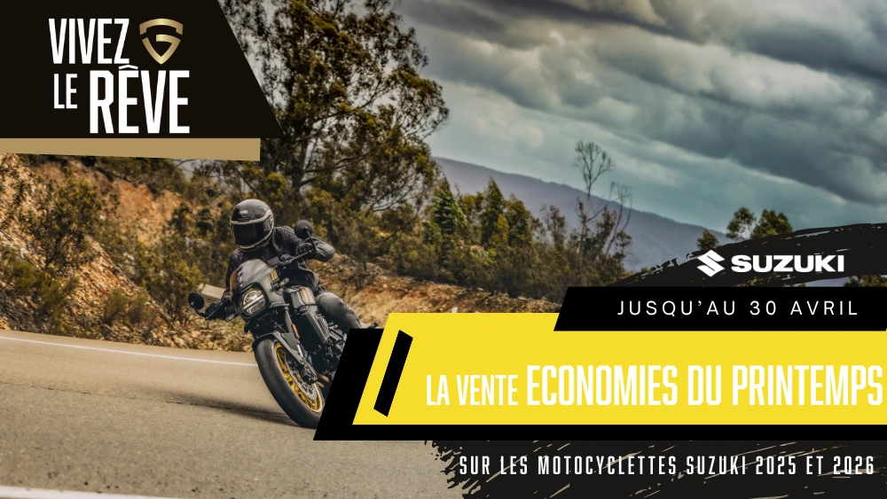 La vente ÉCONOMIES DU PRINTEMPS - Motos Suzuki alt