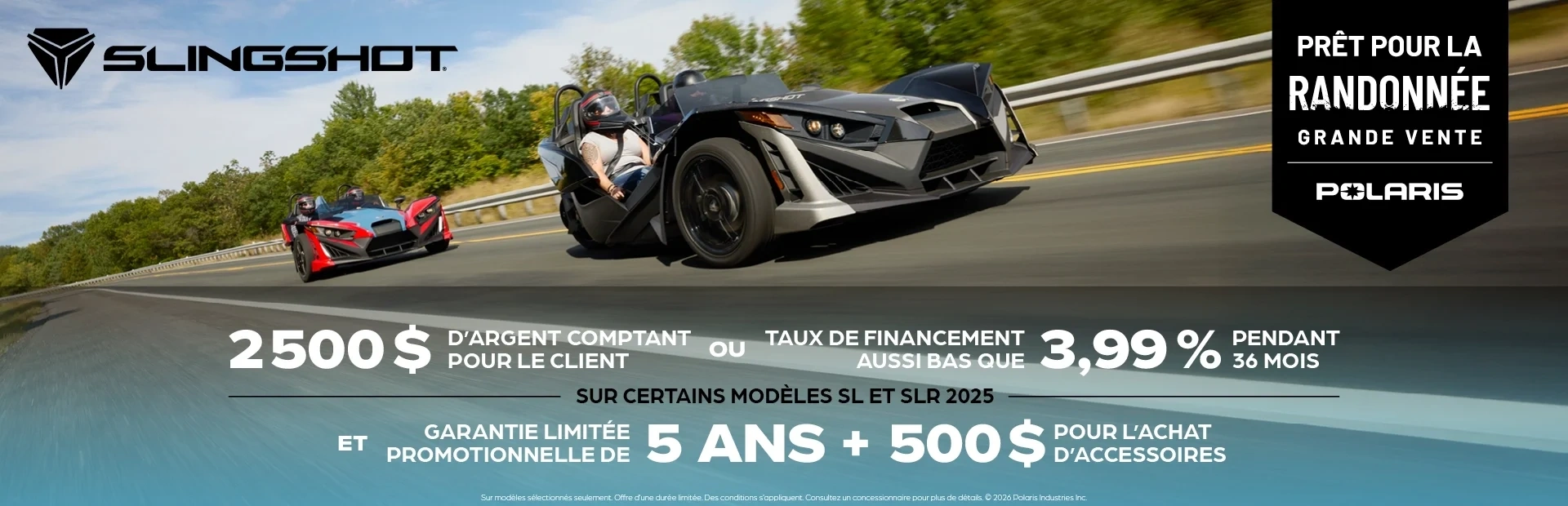 Prêt pour la randonnée - 2 500 $ alt