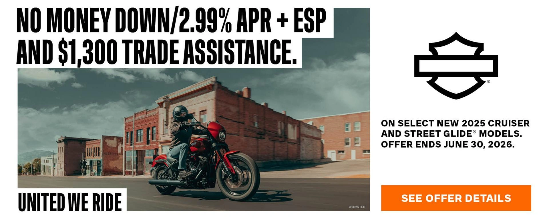 April 2026 - MY25 Cruiser Offer alt