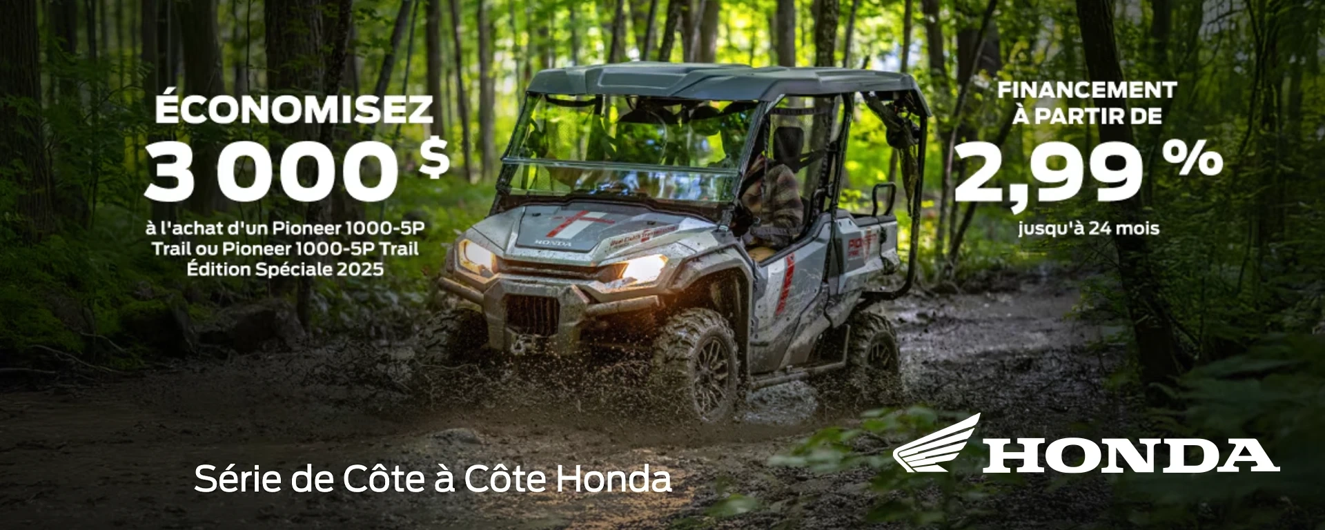 Profitez de 3 000 $ de rabais sur le Pioneer 1000-5 Trail — découvrez toutes nos offres. alt