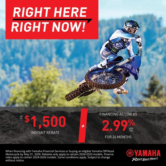Right here, right now on a new Yamaha Off Road Motorcycle 2026 alt