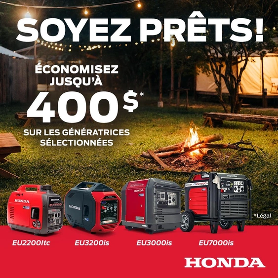 Soyez prêts ! - Génératrices Honda alt