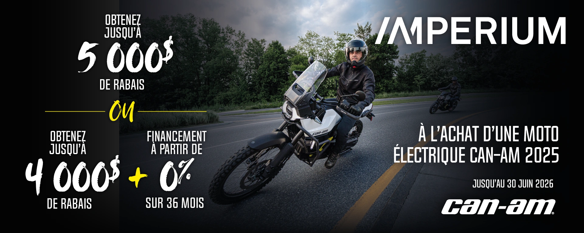 Promo Can-Am 2 roues alt