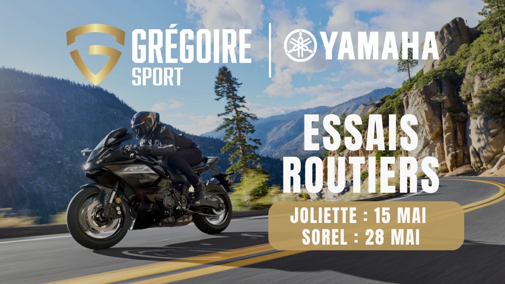 Essais routiers Yamaha 2026 : testez votre prochaine moto à Joliette et Sorel alt