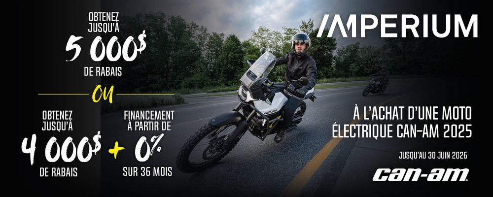Promo Can-Am motos électriques alt