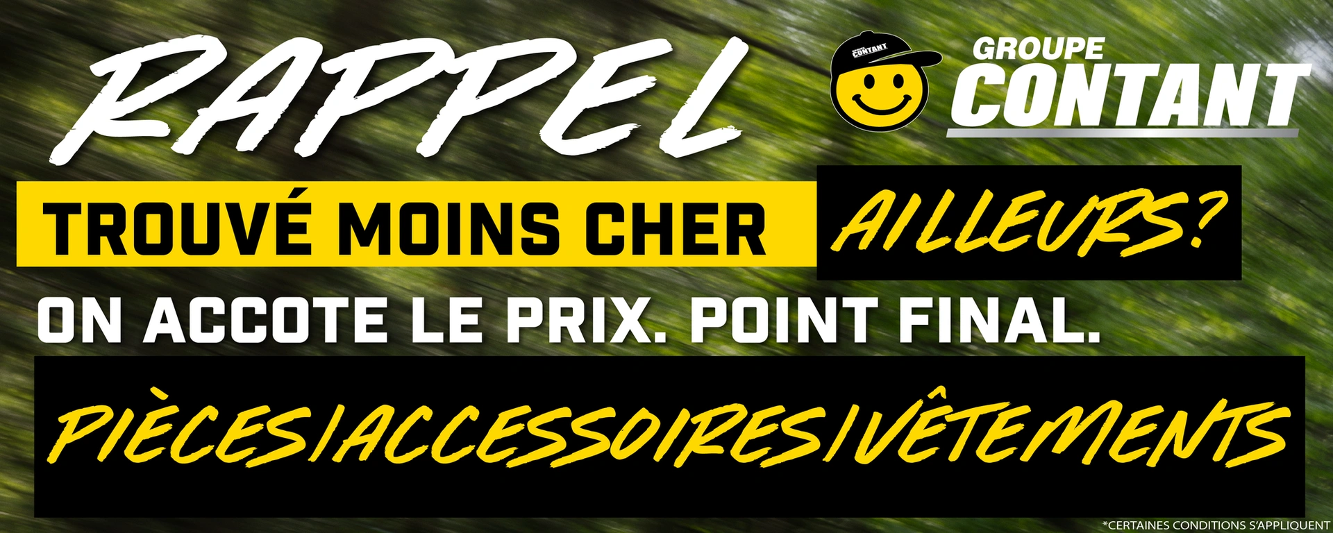 Nous accotons les prix — pièces, accessoires et vêtements. alt