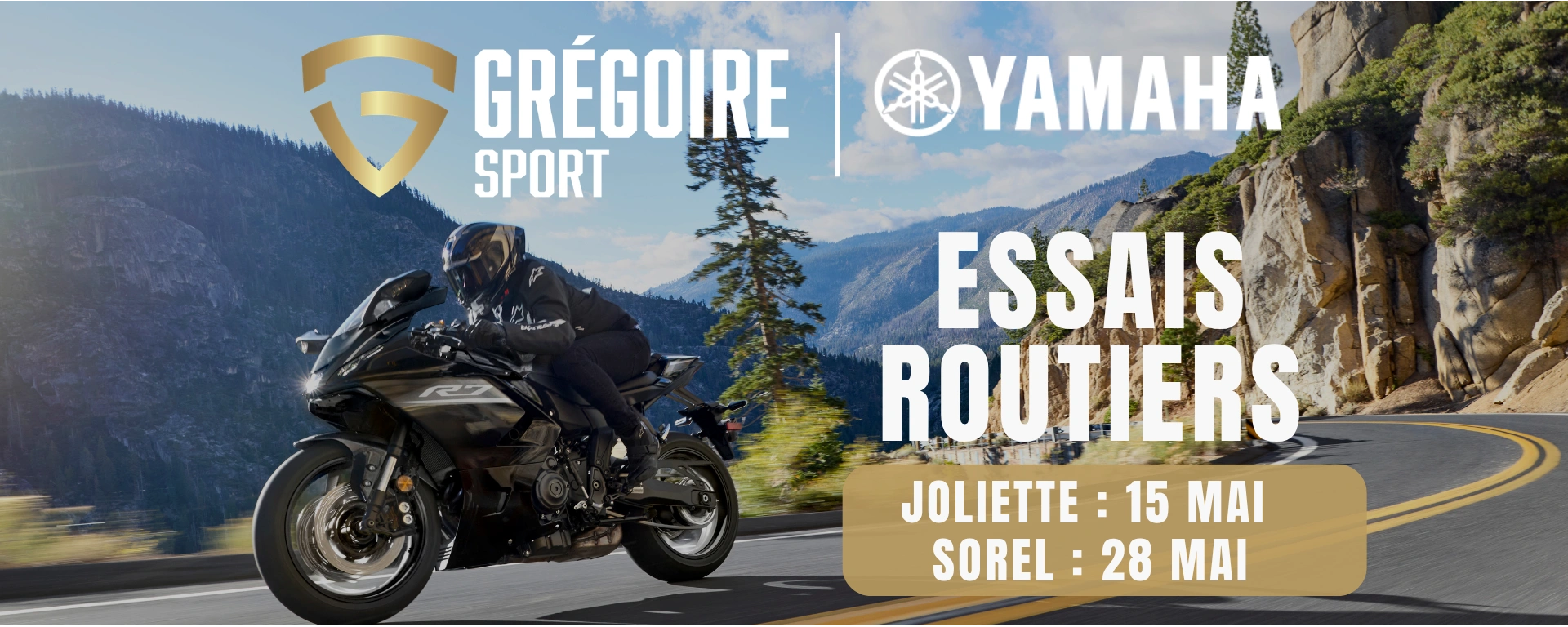 Essais routiers Yamaha 2026 : testez votre prochaine moto à Joliette et Sorel alt