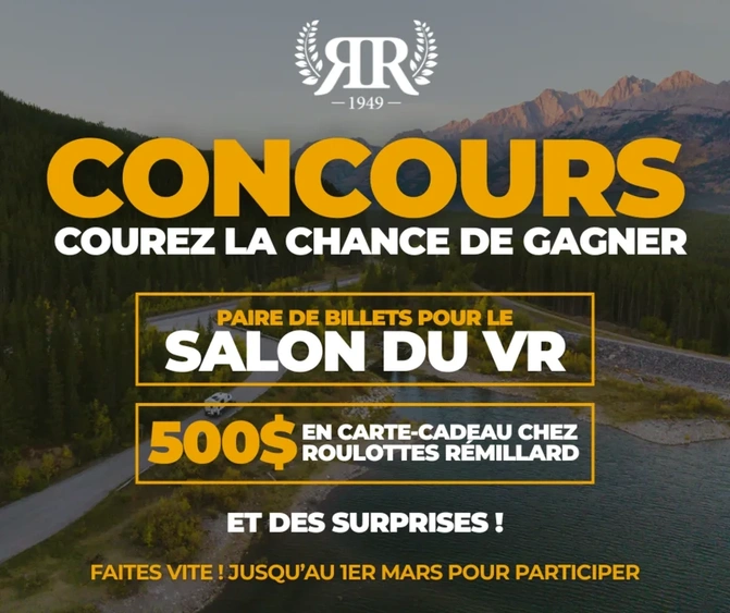 CONCOURS - Gagnez votre journée au Salon du VR avec Roulottes Rémillard ! alt