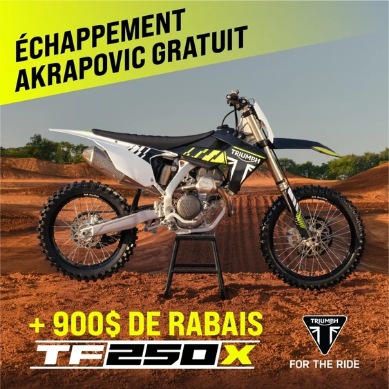 Triumph TF 250-X 2025 + Akrapovic alt