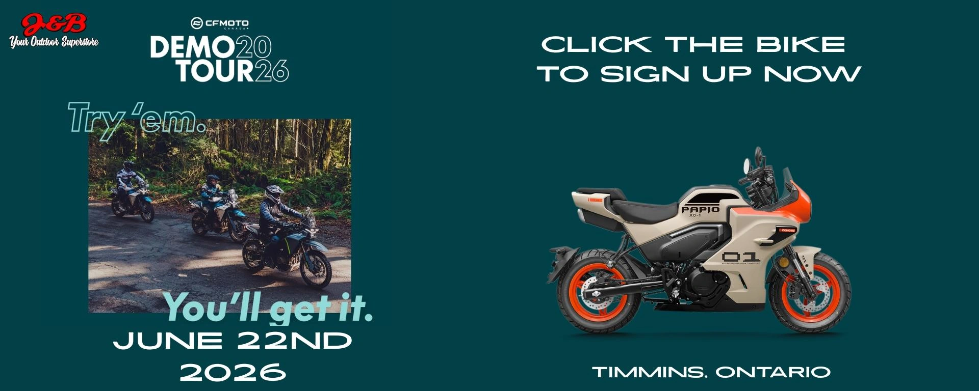 CF Moto Demo Day - Sign Up Timmins Ontario alt
