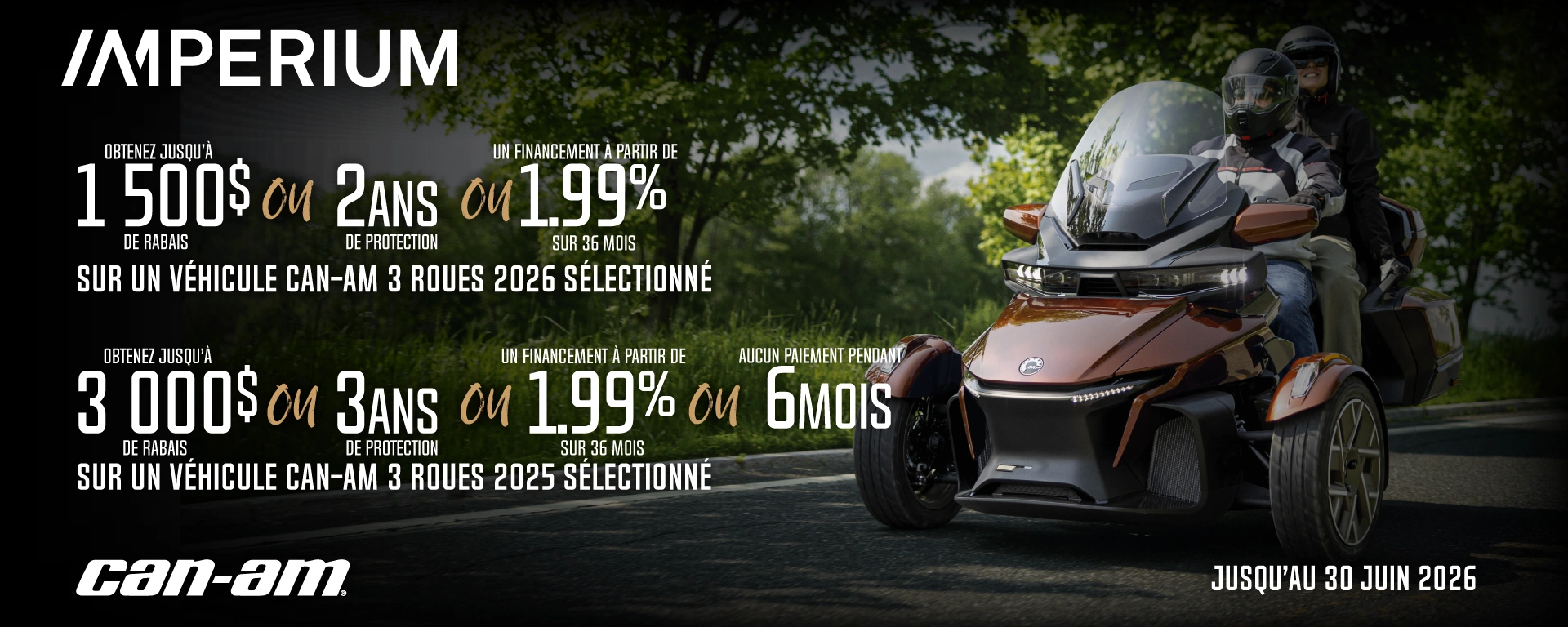 Promo Can-Am 3 roues alt