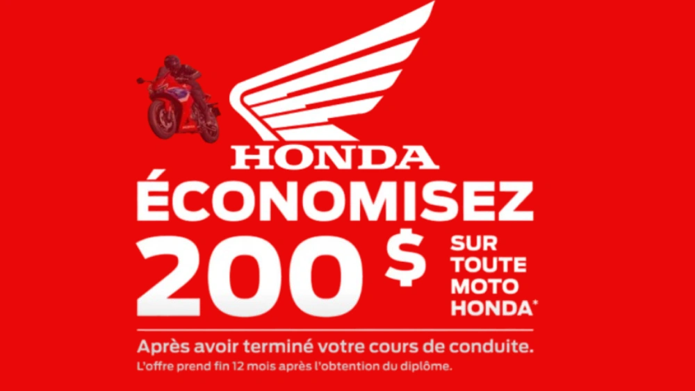 Get $200 off a brand new Honda motorcycle alt