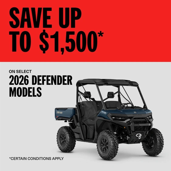 SAVE UP TO $1,500 ON SELECT DEFENDERS alt