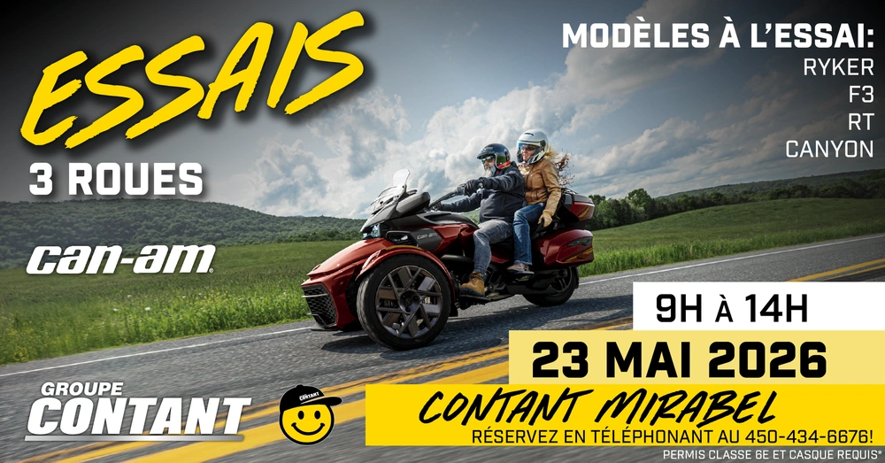 ESSAIS DE VÉHICULES 3 ROUES À MIRABEL alt