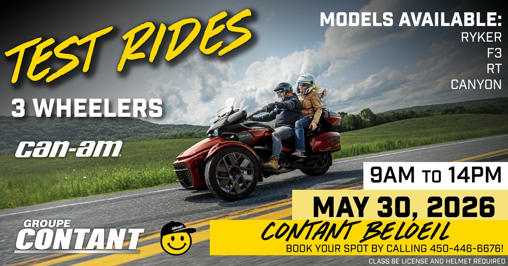 3-WHEEL VEHICLE TEST RIDES IN BELOEIL alt