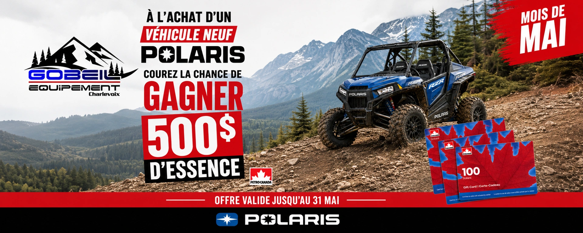 Véhicule Neuf Polaris - Carte-cadeaux 500$ alt
