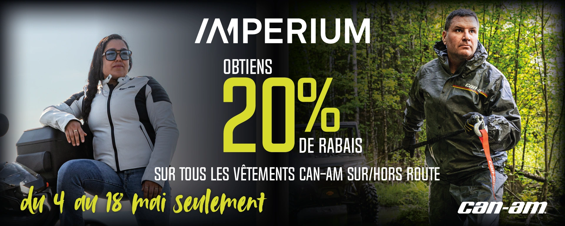Promo Can-Am vêtements alt