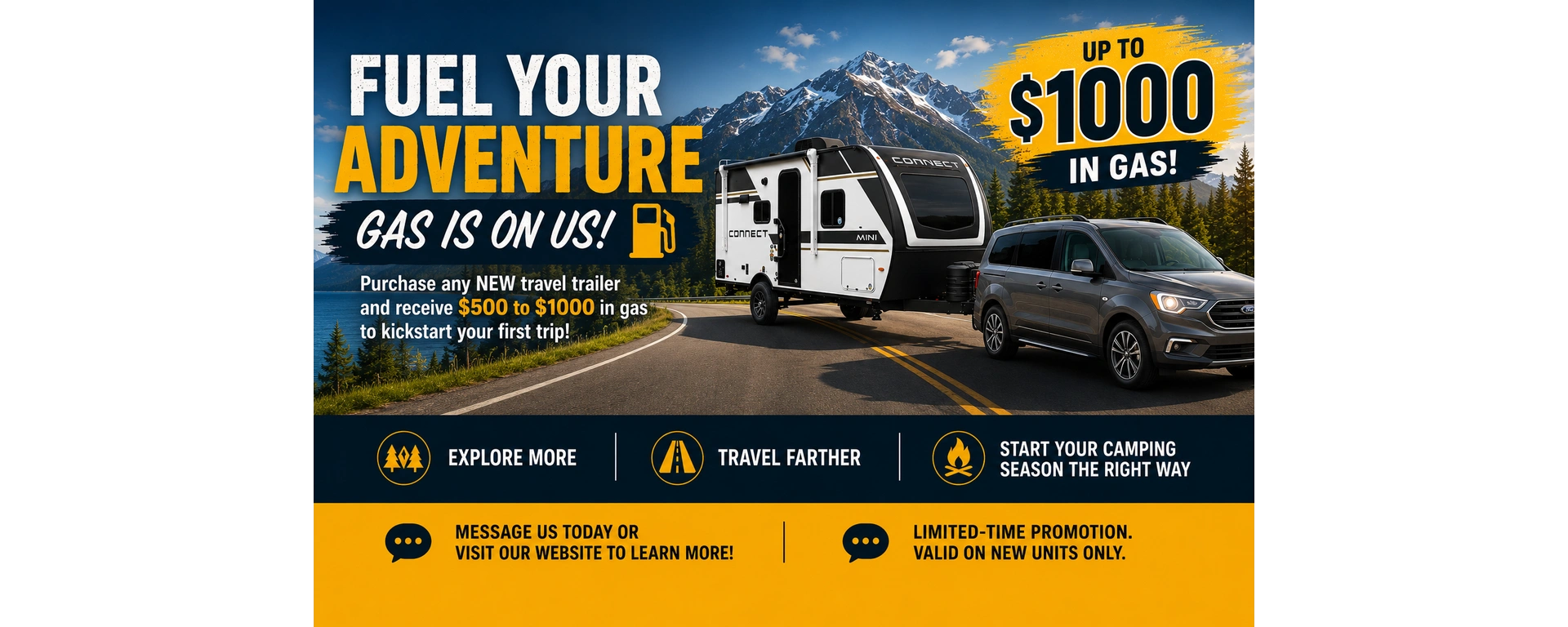 🌄 START YOUR NEXT ADVENTURE — WE’LL COVER THE GAS alt