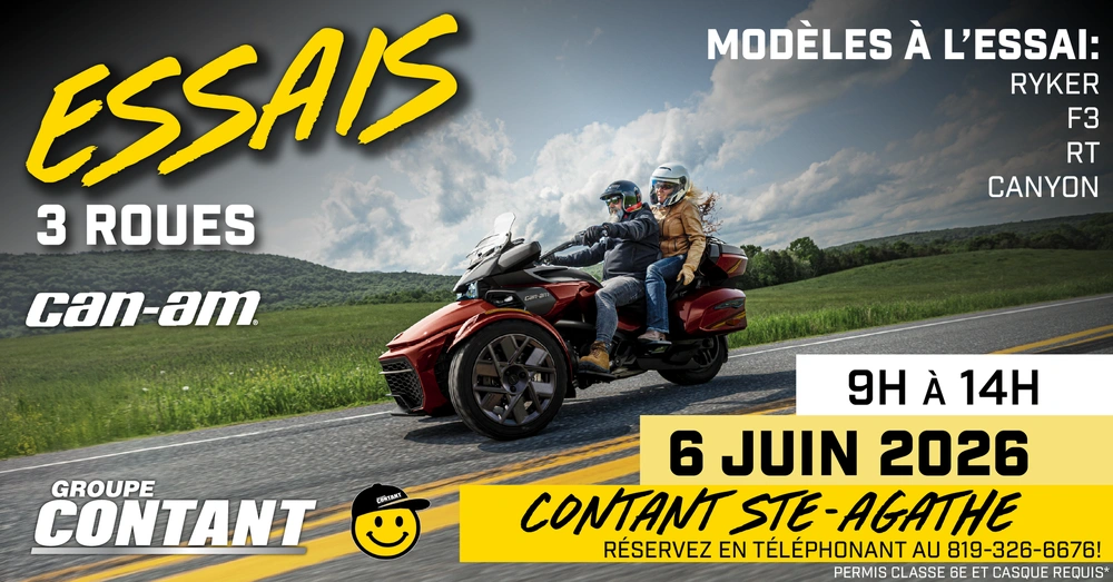 ESSAIS DE VÉHICULES 3 ROUES À SAINTE-AGATHE alt