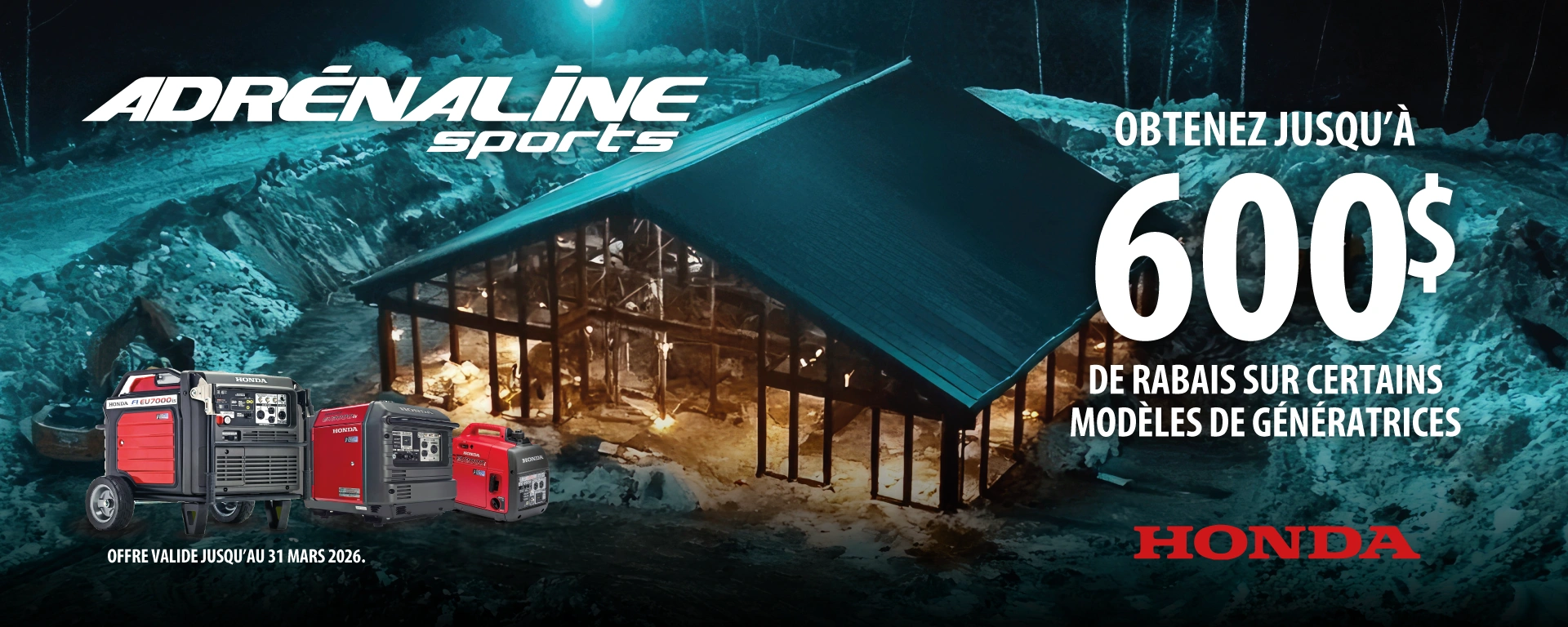 Promo Honda Génératrices alt
