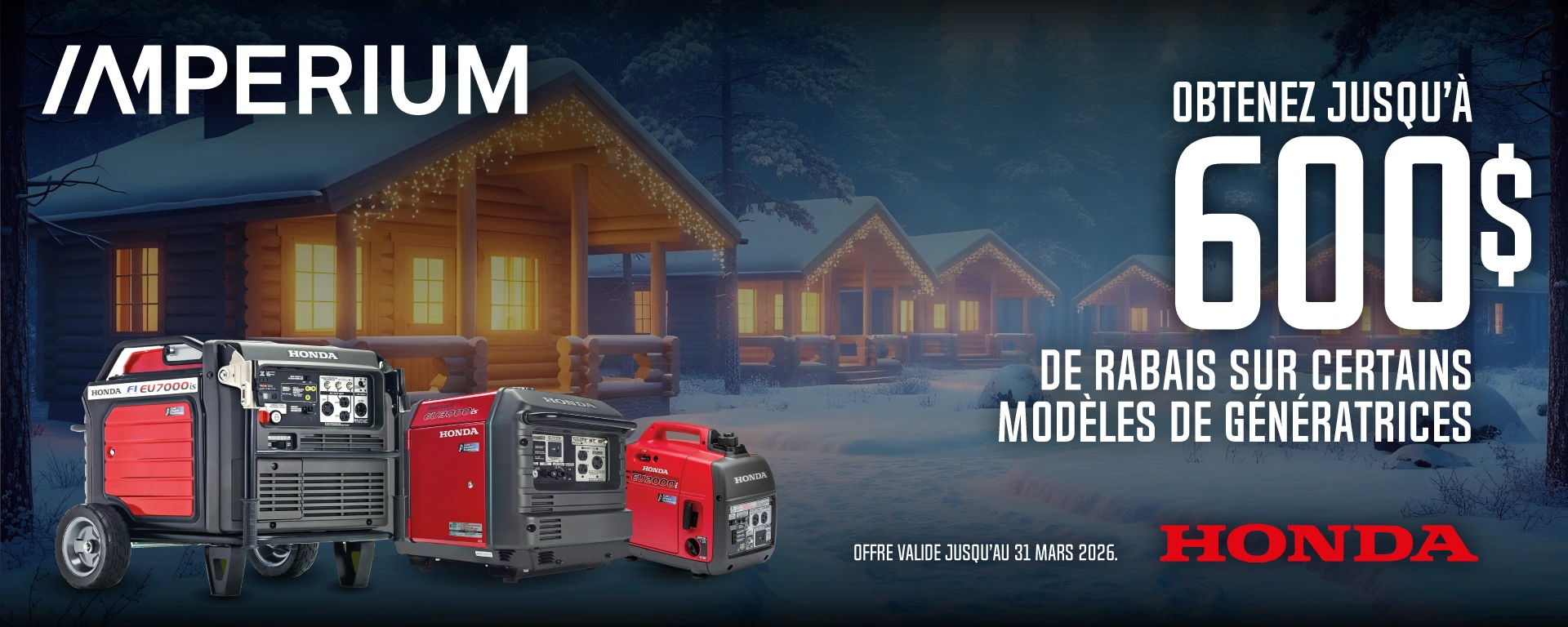 Promo Honda Génératrices alt