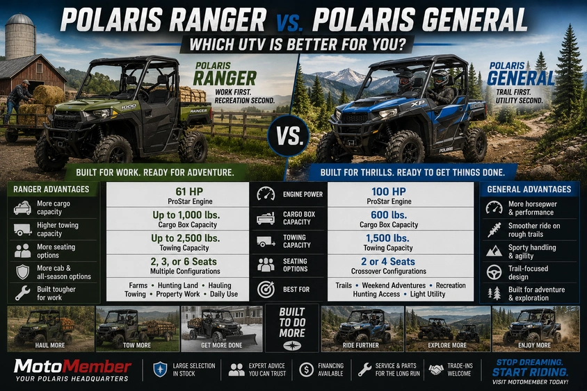 Polaris RANGER vs. GENERAL: Which UTV? alt