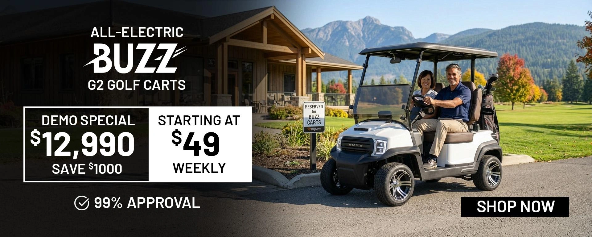 Buzz Golf Carts starting at $49 / week alt