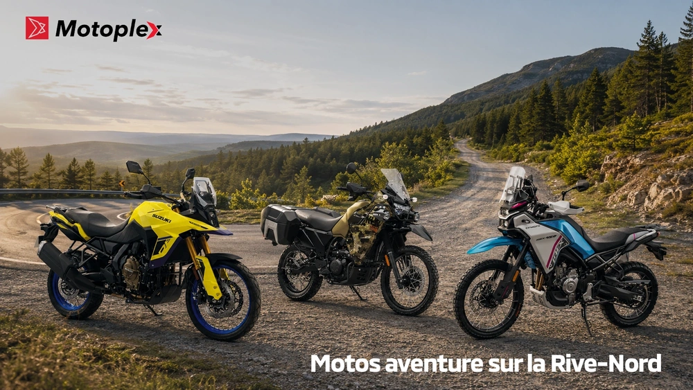 Motos aventure sur la Rive-Nord | KLR 650, IBEX 450, V-Strom 800 alt