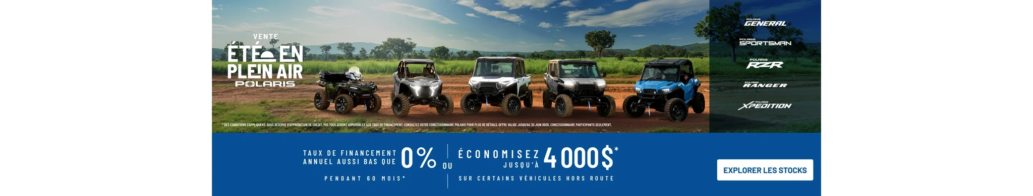 VTT et côte à côte Polaris en solde — jusqu’à 4 000 $ de rabais sur certains véhicules hors route 2026