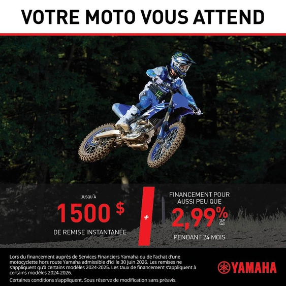 Votre Motocross Yamaha 2026 vous attends à Drummondville alt