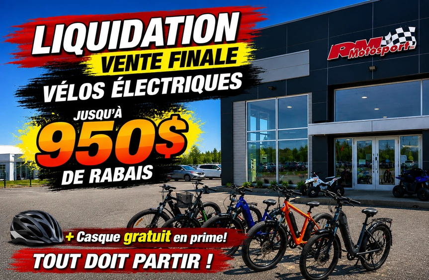 Vente de vélos électriques | RM Motosport Victoriaville – Liquidation printemps alt