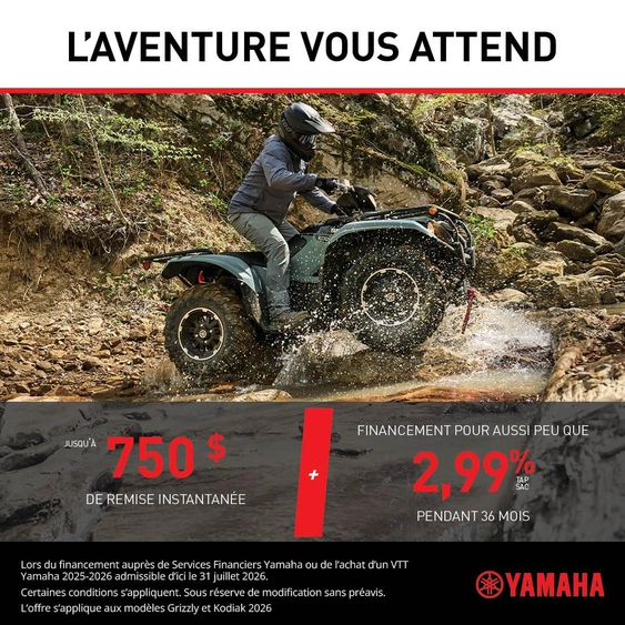 L'aventure vous attends pour un nouveau VTT Yamaha 2026 alt