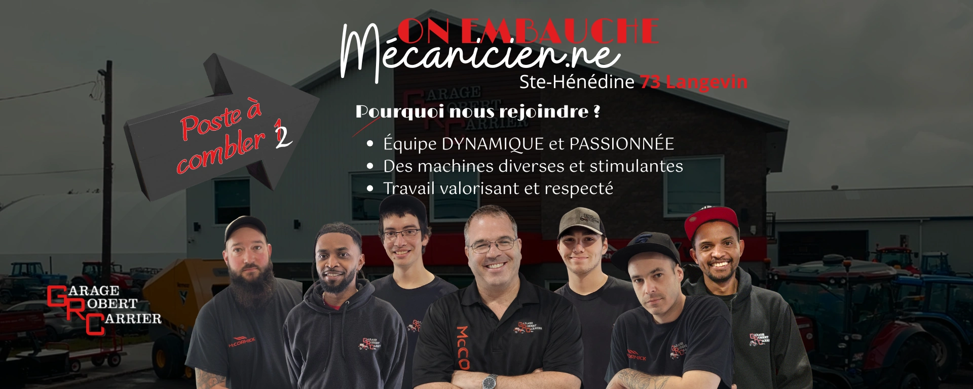 POSTE MÉCANICIEN À COMBLER alt