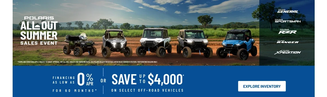 Polaris UTVs and ATVs on sale up to $4000 Off Select 2026 Off-Road Vehicles