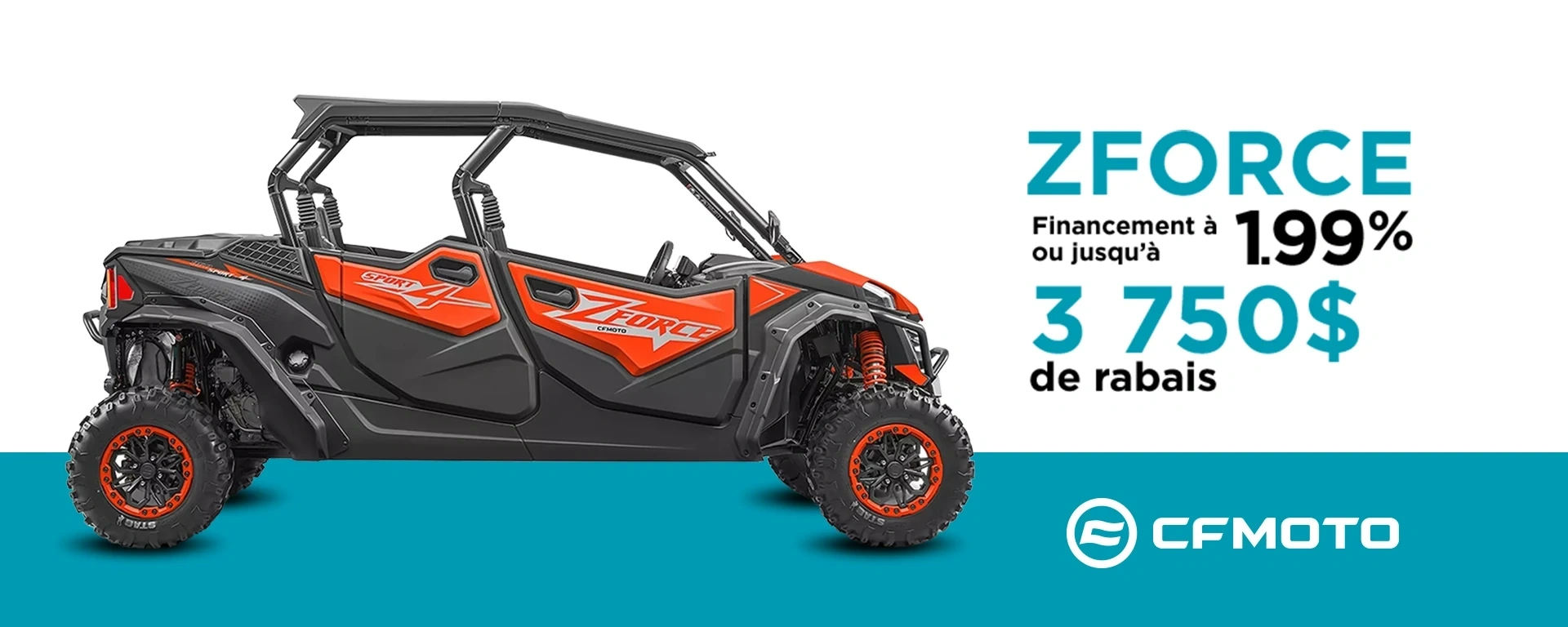 CFMOTO - ZFORCE - Financement à 1,99% ou Jusqu'à 3 750 $ de rabais alt
