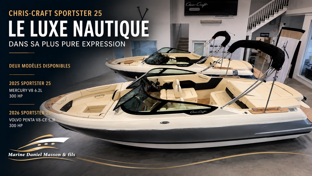 Chris-Craft Sportster 25 : Le bateau de luxe par excellence au Québec alt