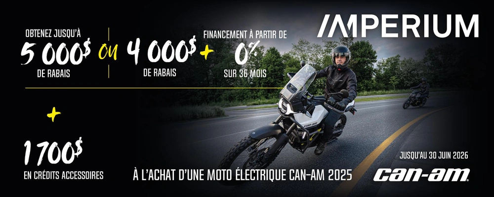 Promo Can-Am motos électriques alt