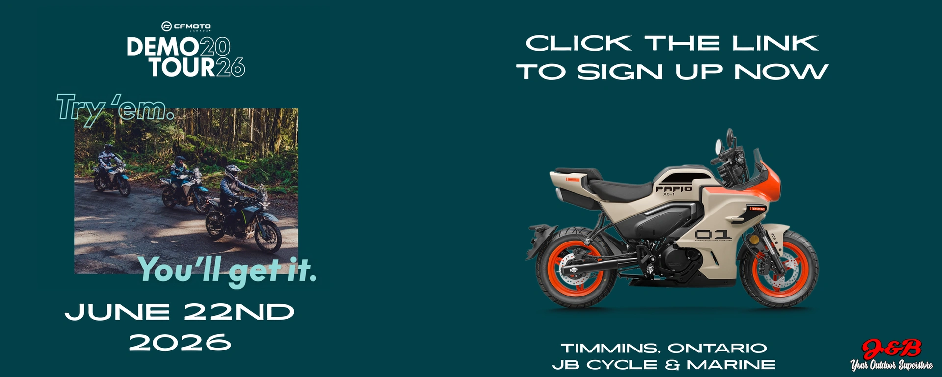 CF Moto Demo Day - Sign Up Timmins Ontario alt