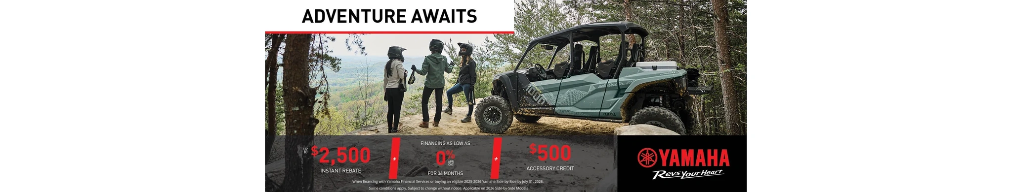 Adventure Awaits Sales Event - Side-by-sides