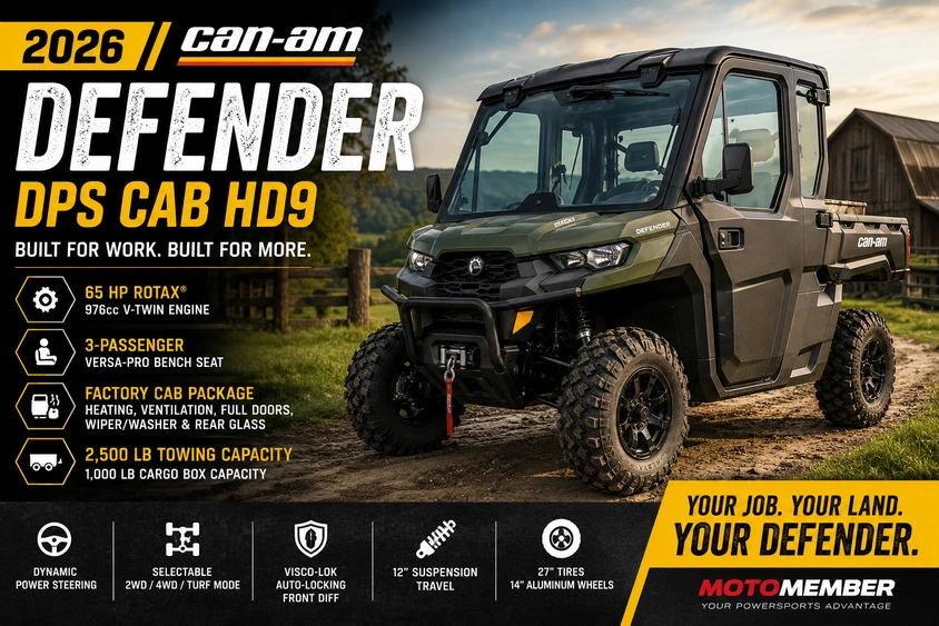 2026 Can-Am Defender DPS CAB HD9 Guide alt