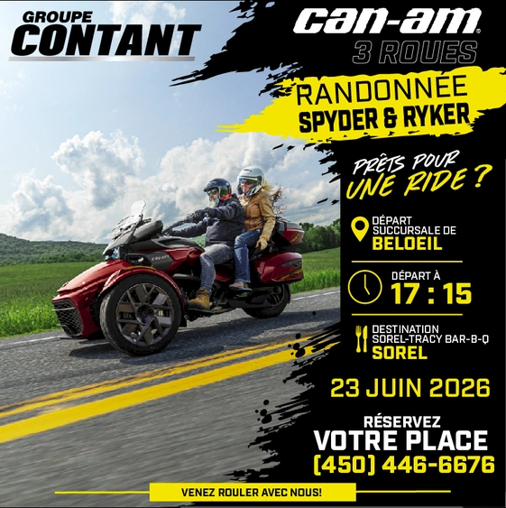 RANDONNÉE CAN-AM SPYDER & RYKER : UNE SOIRÉE SUR LA ROUTE ENTRE PASSIONNÉS alt