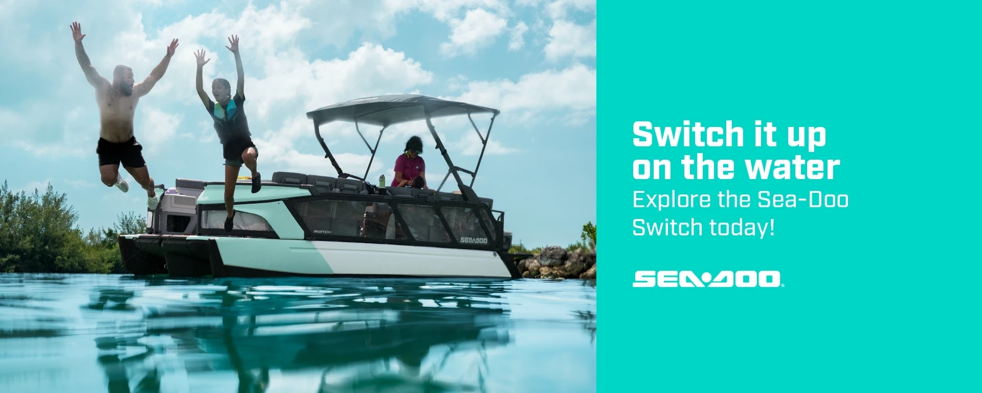 Switch it up on the water Explore the Sea-Doo Switch today! alt