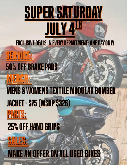 JULY 4TH SUPER SATURDAY OFFERS alt