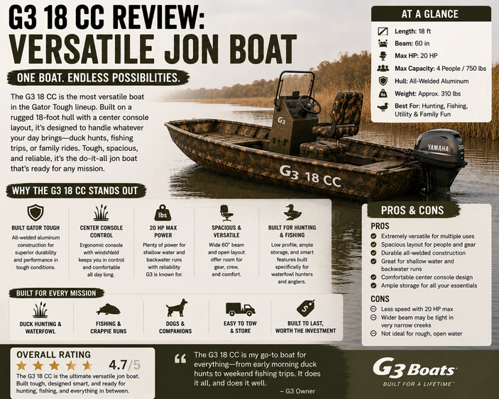 G3 18 CC Review: Versatile Jon Boat alt