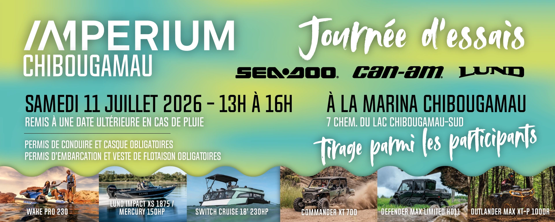 Journée d'essais Sea-Doo, Can-Am et Lund alt