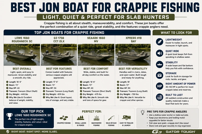 Best Jon Boat for Crappie Fishing alt