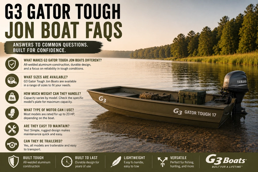G3 Gator Tough Jon Boat FAQs alt