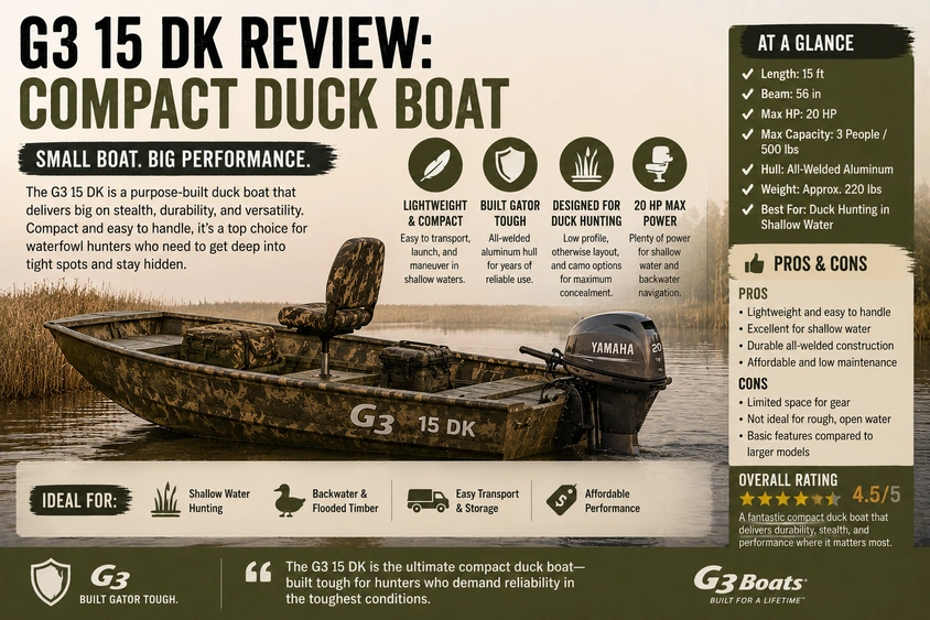 G3 15 DK Review: Compact Duck Boat alt