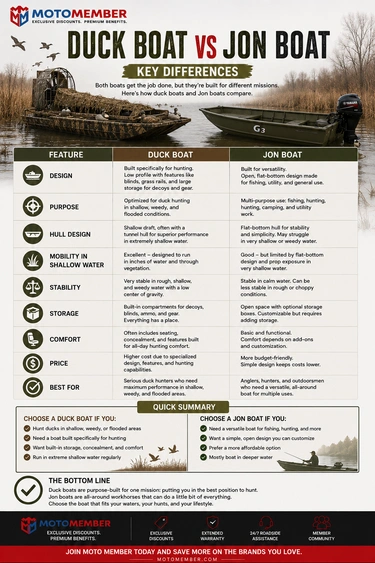 Duck Boat vs Jon Boat: Key Differences alt
